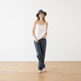 Washed Linen Tank Top White Alice 