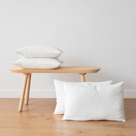 Linen Cushion Cover Off White Terra Fringe