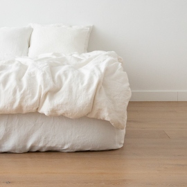 Off White Stone Washed Bed Linen Duvet