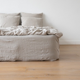 Natural Washed Bed Linen Bed Set Crushed