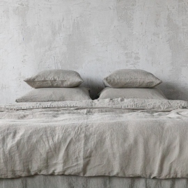Taupe Stone Washed Bed Linen Duvet