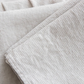 Set of 4 Silver Linen Cloths Washed Waffle	