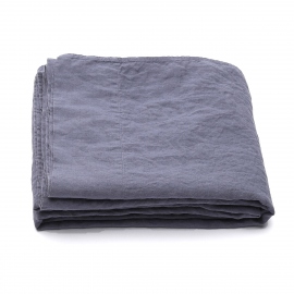 Blueberry Stone Washed Bed Linen Flat Sheet