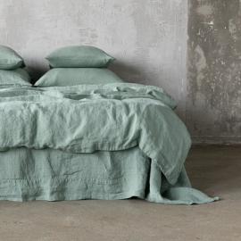 Spa Green Stone Washed  Bed Linen Duvet