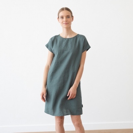 Balsam Green Linen Dress Alice