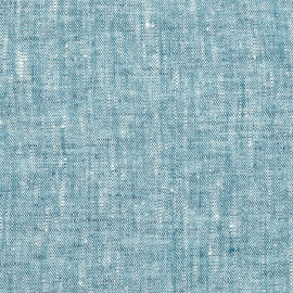 Linen Fabric Washed Marine Blue Francesca