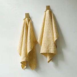 Linen Fabric Washed Gold Francesca