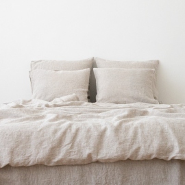 Natural Washed Bed Linen Pillow Case Crushed