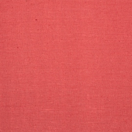 Heavy Linen Fabric Sample Coral Terra Washed