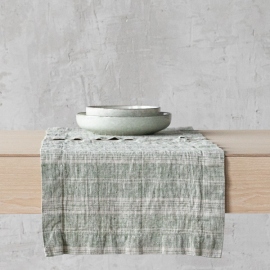 Linen Napkin Forest Green Natural Brittany