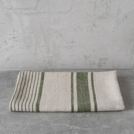 Forest Green Linen Towels Set Provence