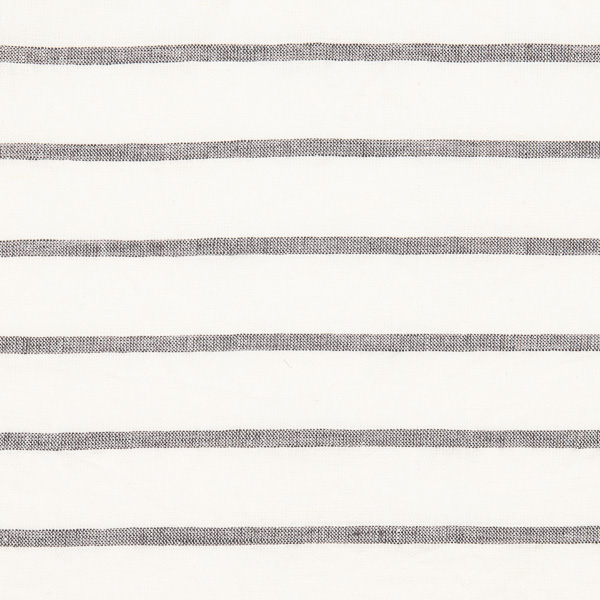 Stof i 100% hør, graphite, forvasket, Stripe