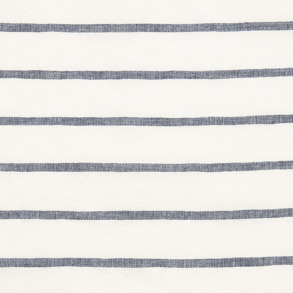 Stof i 100% hør, indigo, forvasket, Stripe