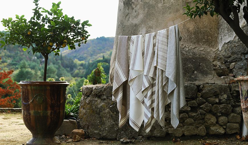 Serviettes de plage en lin conçues pour durer