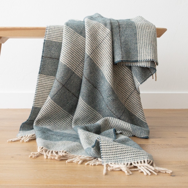 Wool Throw Indigo Luigi