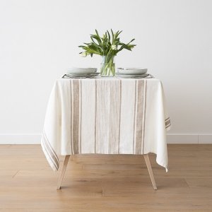 striped linen tablecloth