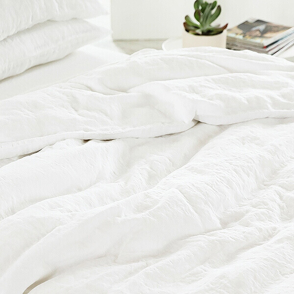 Linge de lit en lin naturel avec housse de couette