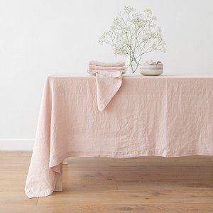 rosa washed linen tablecloth