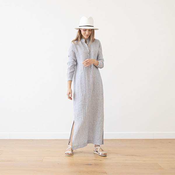 long linen dress