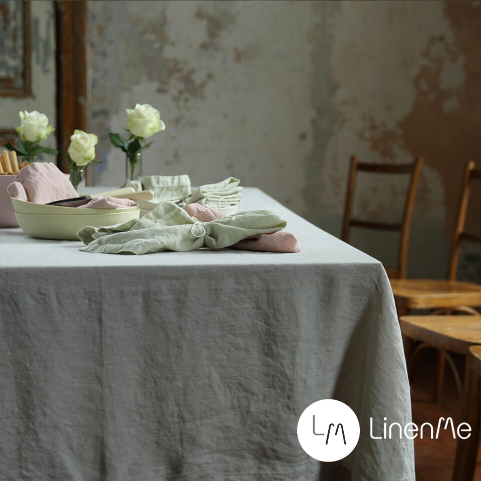 SIlver Stone washed - Linen Tablecloth - LinenMe SIlver Stone washed - Linen Tablecloth - LinenMe