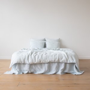 Linen Bed set Ice Blue