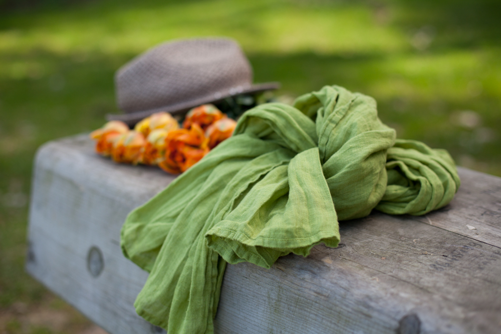 Rain forest green linen scarf - LinenMe Rain forest green linen scarf - LinenMe