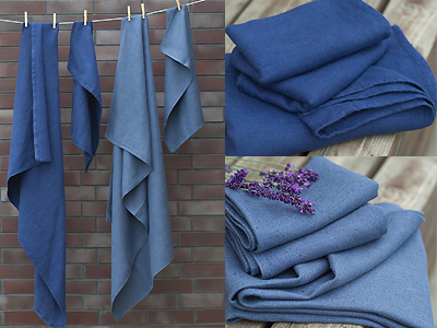 linen towels deep blue linen towels deep blue
