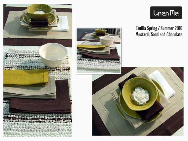 LinenMe Emilia table linen collection mood board