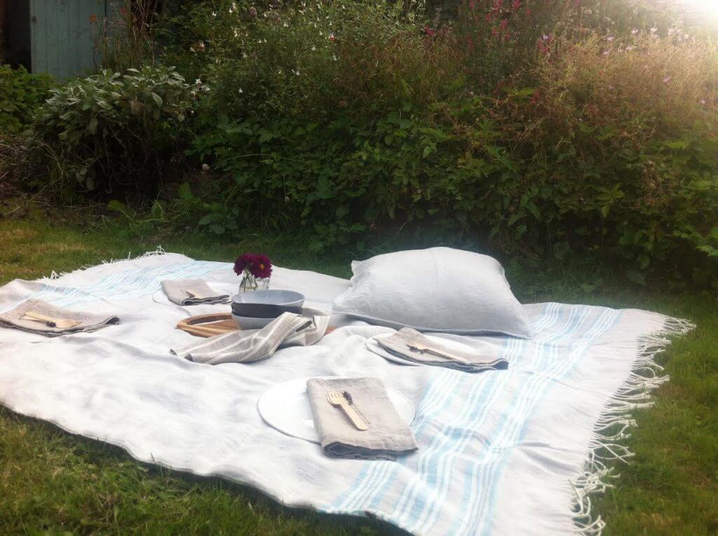 linen picnic garden picnic linen