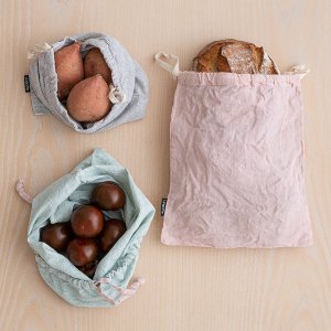 Storage bag made from reused linen