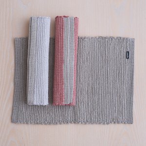 Handwoven linen placemat made from offcuts