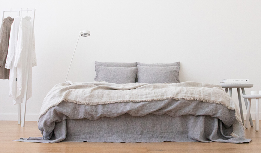 Graphite LinenMe linen bedding