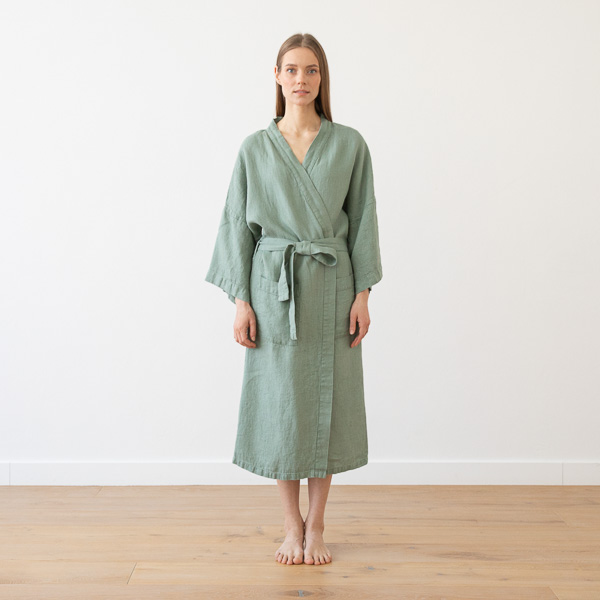 linen robe dress The Linen Long Robe