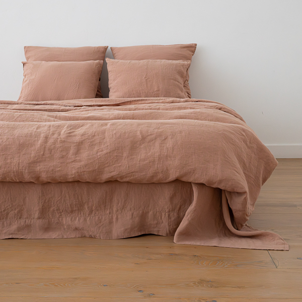 Linen Duvet Vintage Rose Stone Washed - Linen duvets - LinenMe