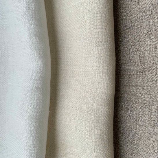 white natural linen fabrics